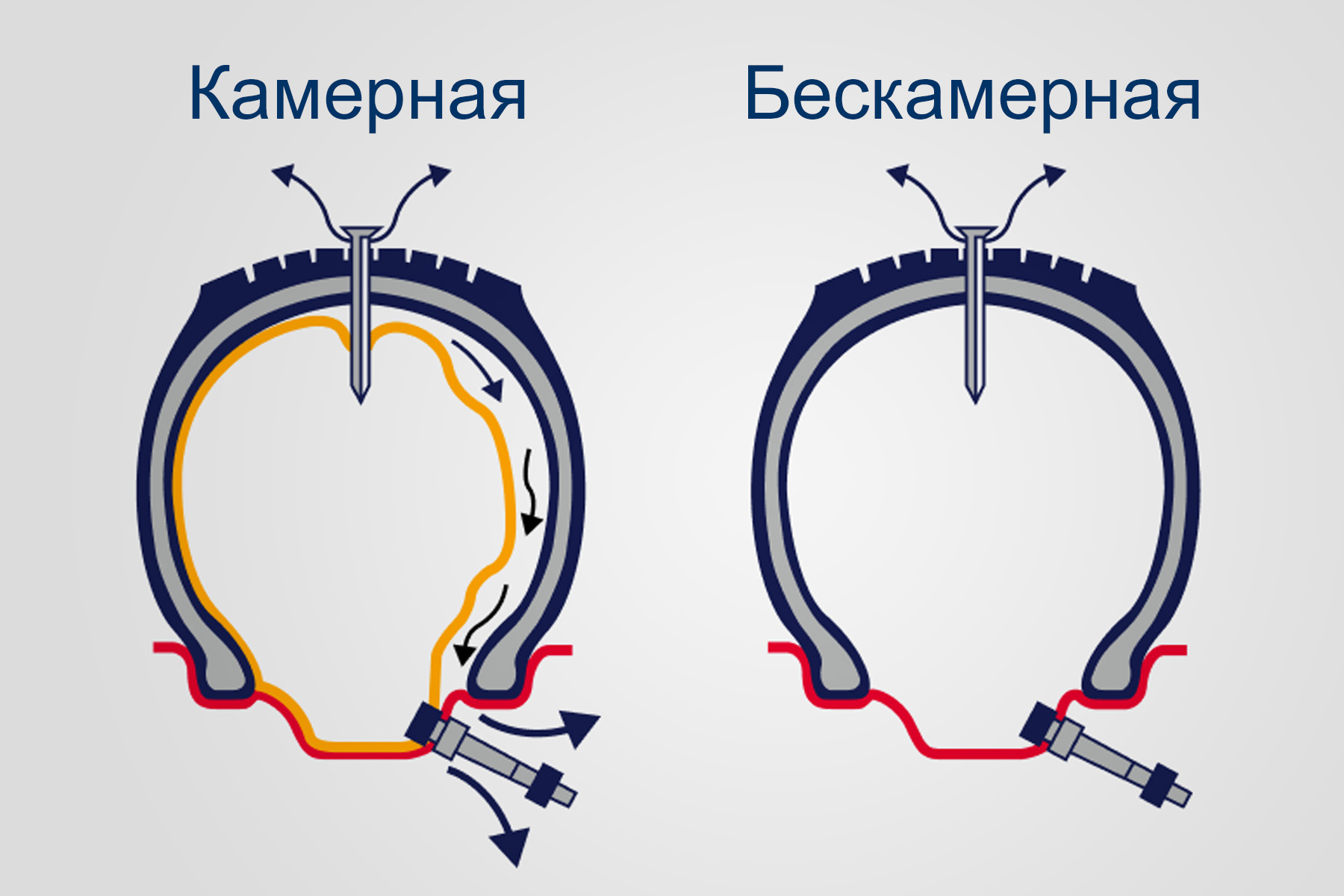 Камерные и бескамерные шины – какие лучше?